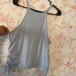Pale blue crop top